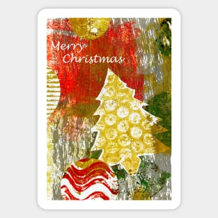 Xmas Card Design 105 in Traditional Colours Sticker